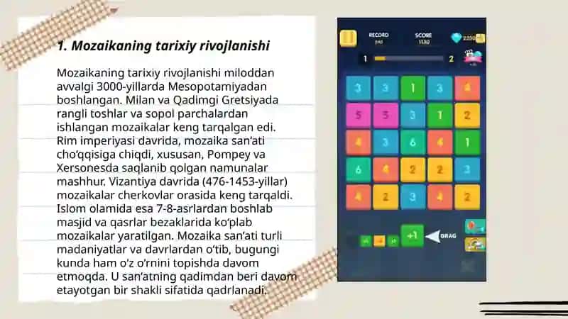 Mozaika bilan ishlash darslarini tashkil etish metodikasi 3