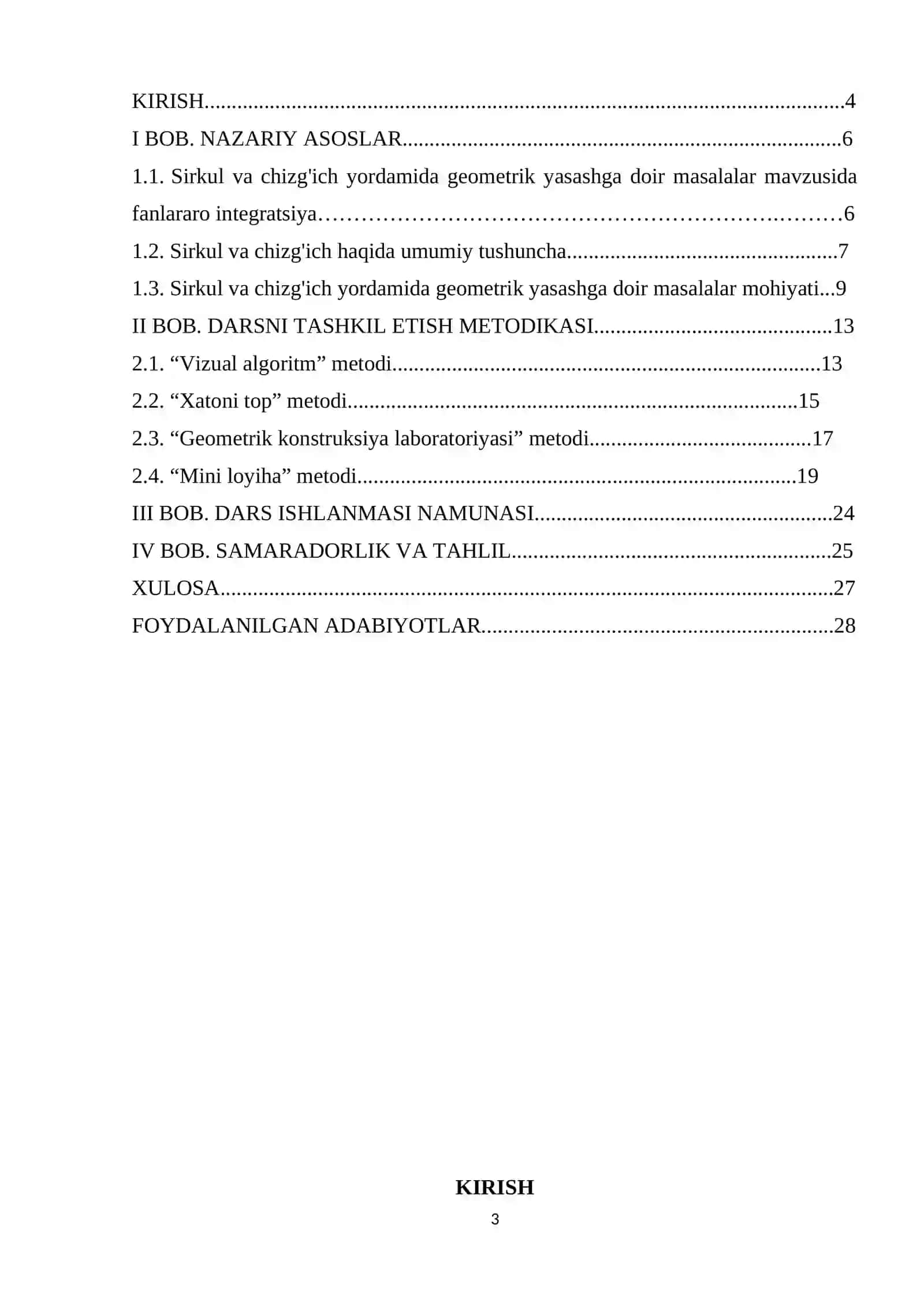 Sirkul va chizg'ich yordamida geometrik yasashga doir masalalar mavzusi 3