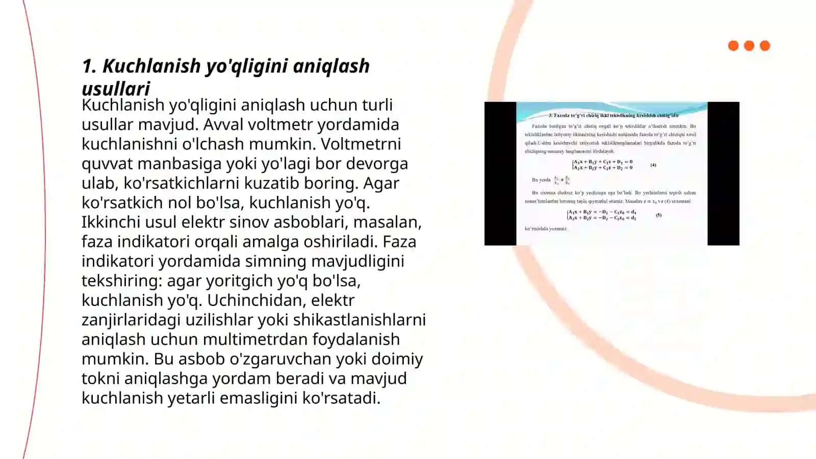 Kuchlanish yo'qligini tekshirish va yerga ulagichlarni o'rnatishga qo'yiladigan umumiy talablar 3
