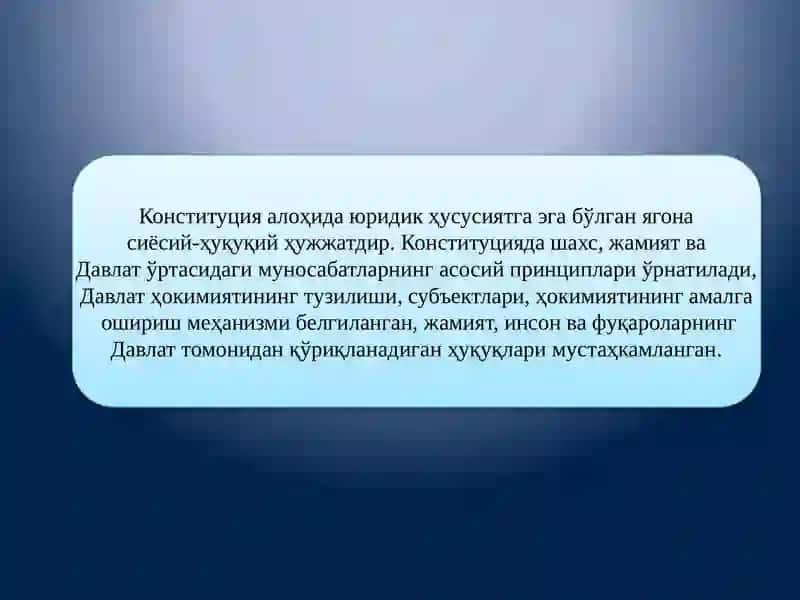 Ўзбекистон Республикаси конституциясида белгиланган ёшларнинг ҳуқуқлари, эркинликлари ва мажбуриятлари 3