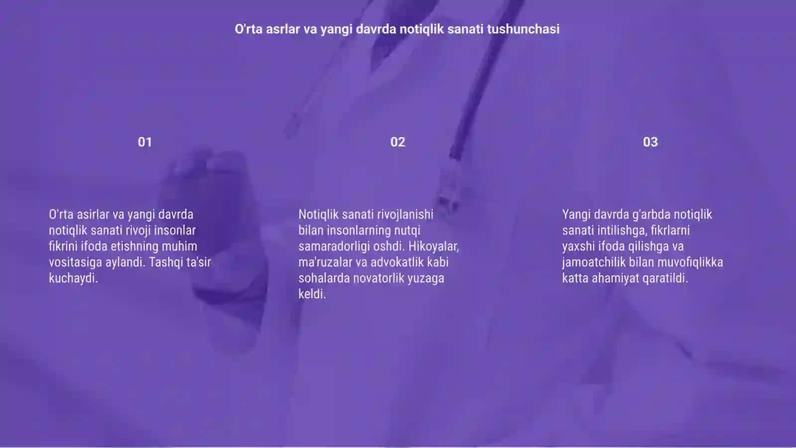 O'rta asirlar va yangi davrda g'arbda notiqlik sanati rivoji 3