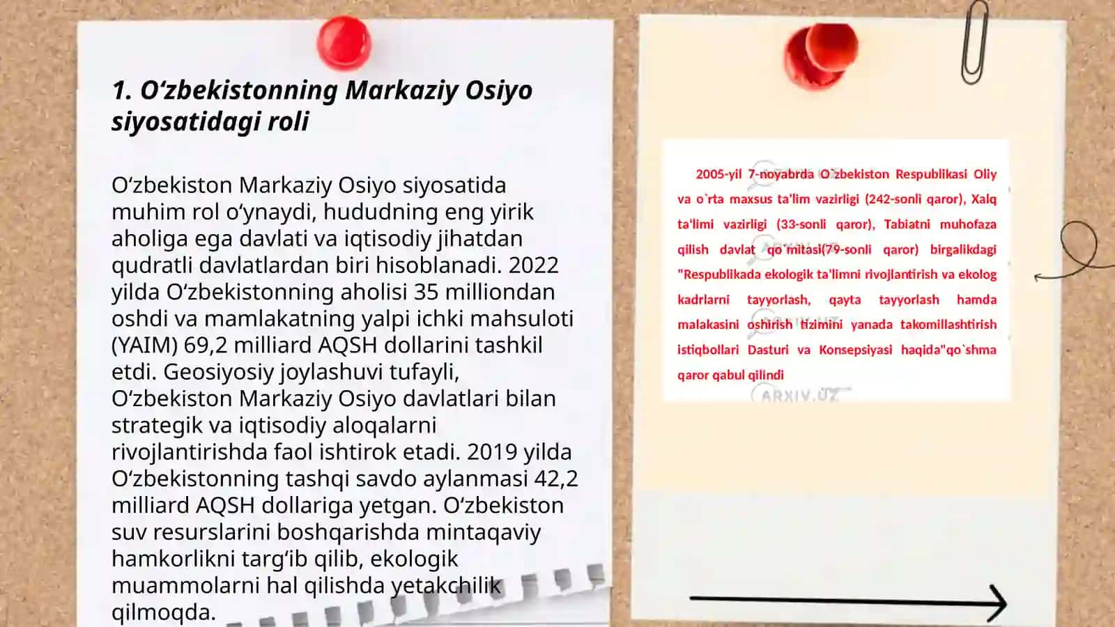 Oʻzbekistonning Markaziy Osiyoda tinchlik va barqarorlikni taʼminlashdagi oʻrni 3