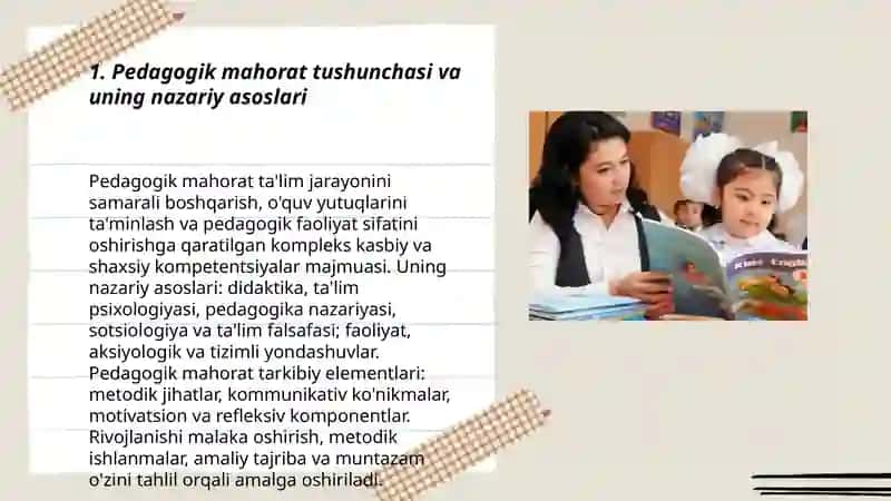 Pedagogik mahoratning nazariy asoslari va fanlar tizimidagi o'rni 3
