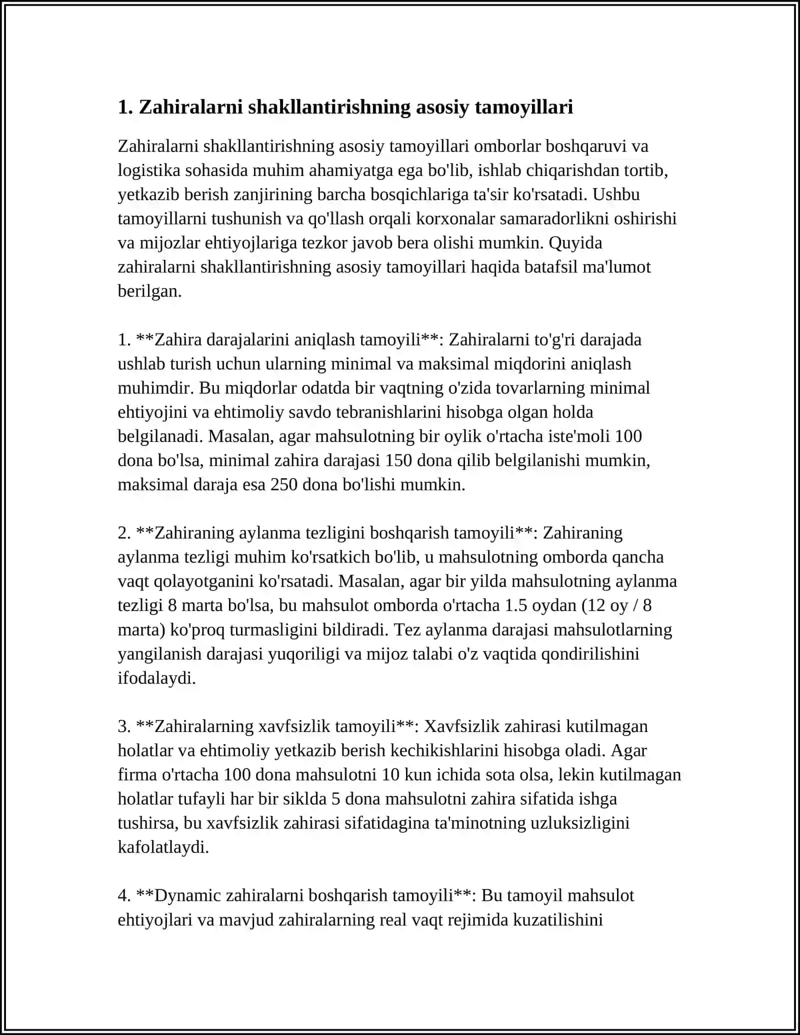 ZAHIRALARNI SHAKLLANTIRISH VA ULARNI BOSHQARISHDA LOGISTIK YONDASHUVI 3
