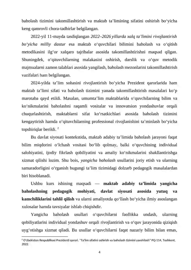 MAKTAB ADABIY TA’LIMIDA YANGICHA BAHOLASHNING YUTUQ VA KAMCHILIKLARI 3