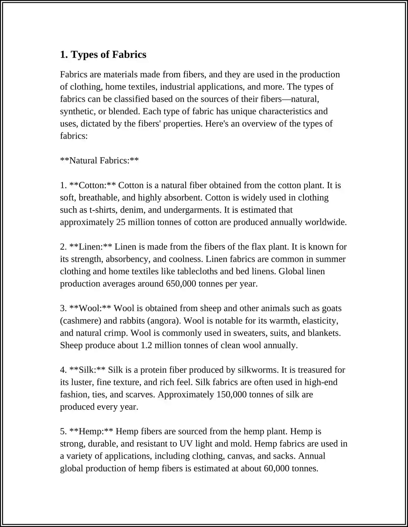 Types of Fabrics 3