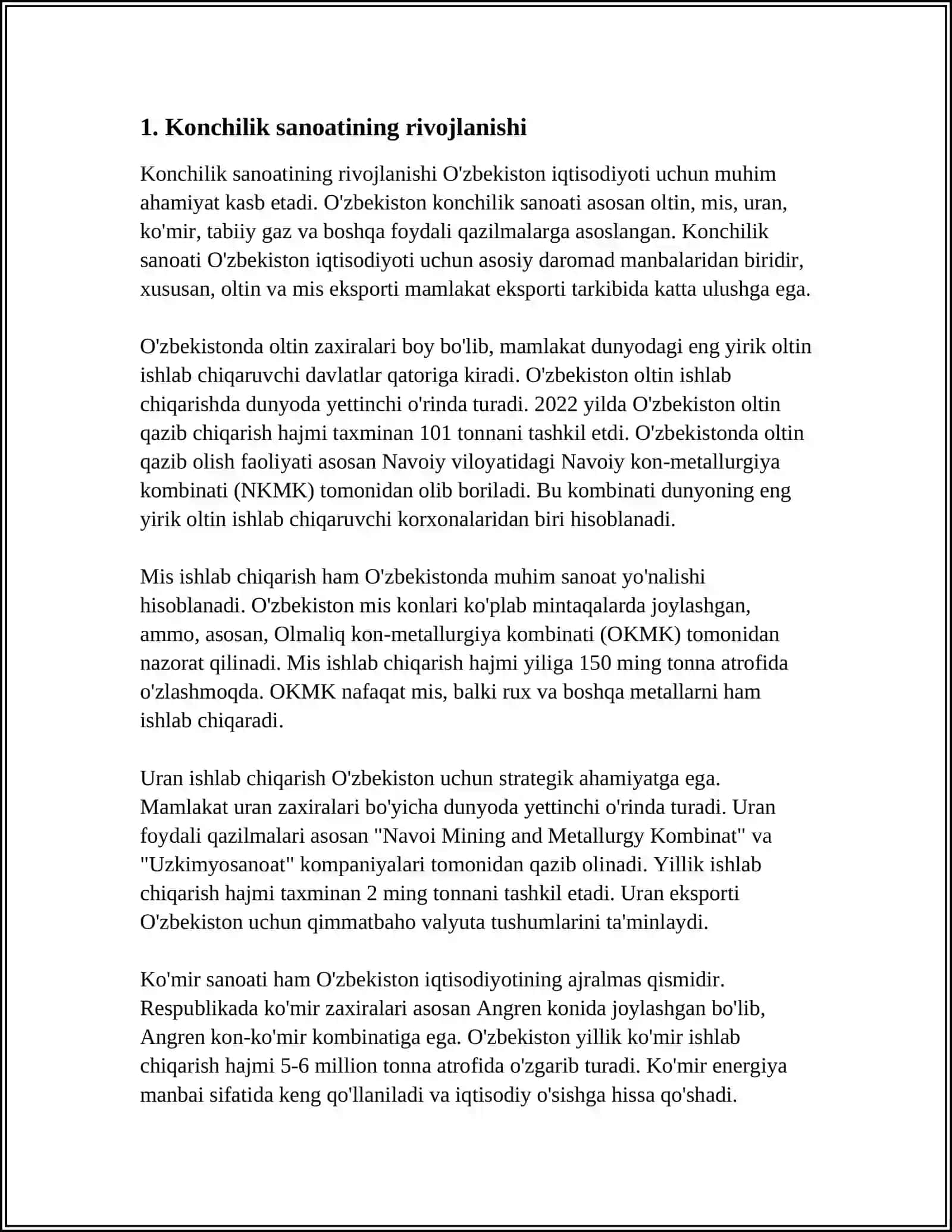 Konchilik sanoatining rivojlanishi 3