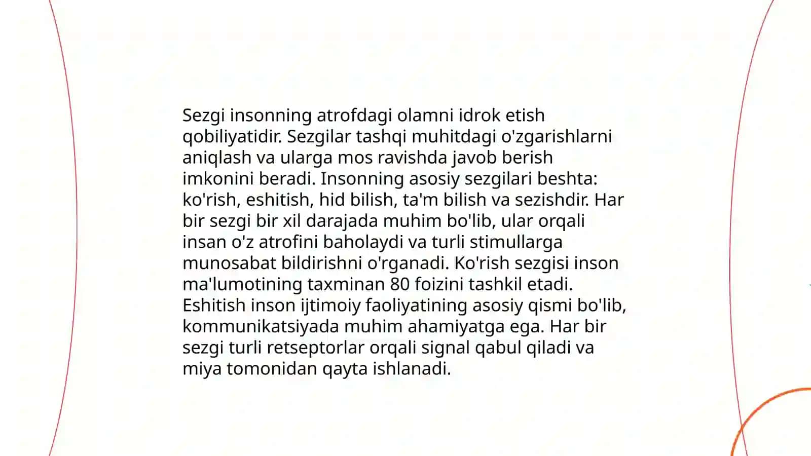 Sezgilar haqida umumiy tushuncha va uning nerv-fiziologik asoslari 3