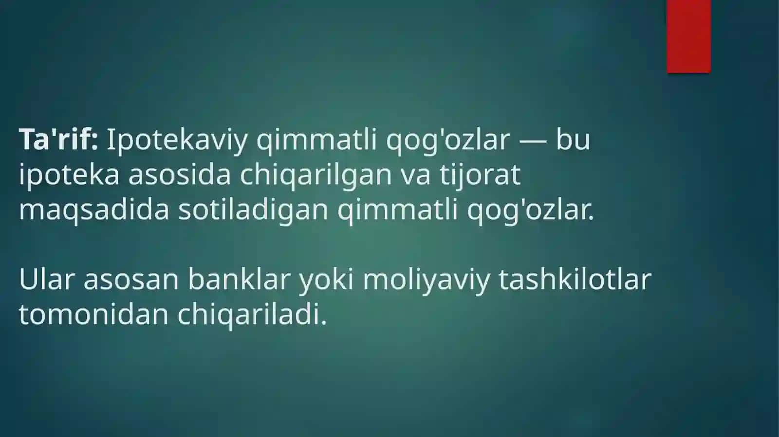 Ipotekaviy qimmatli qog'ozlar 3