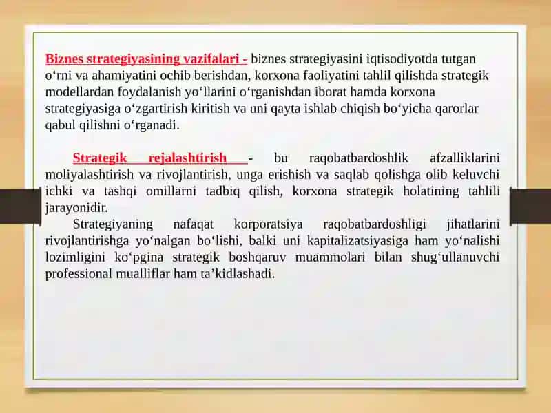 Biznes strategiyasi 3