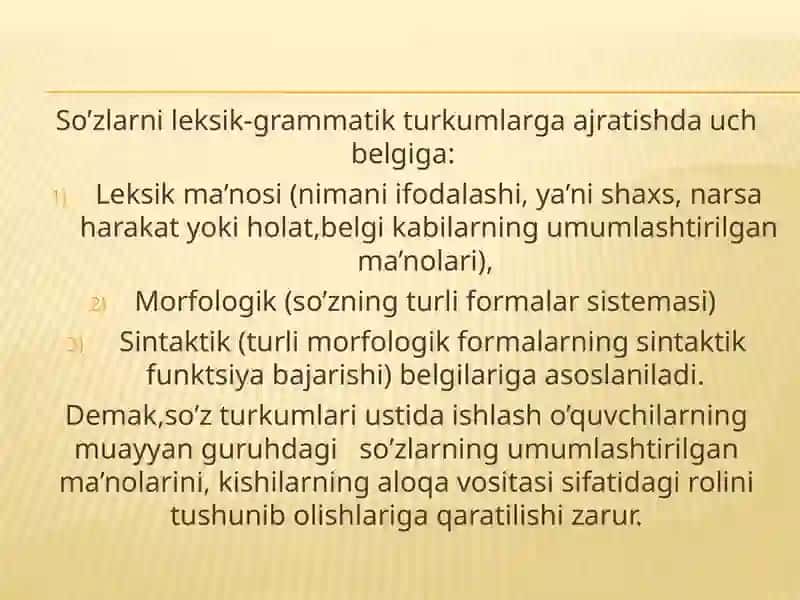 So`z turkumlarini o`qitish metodikasiOtni o`rganish tizimi 3