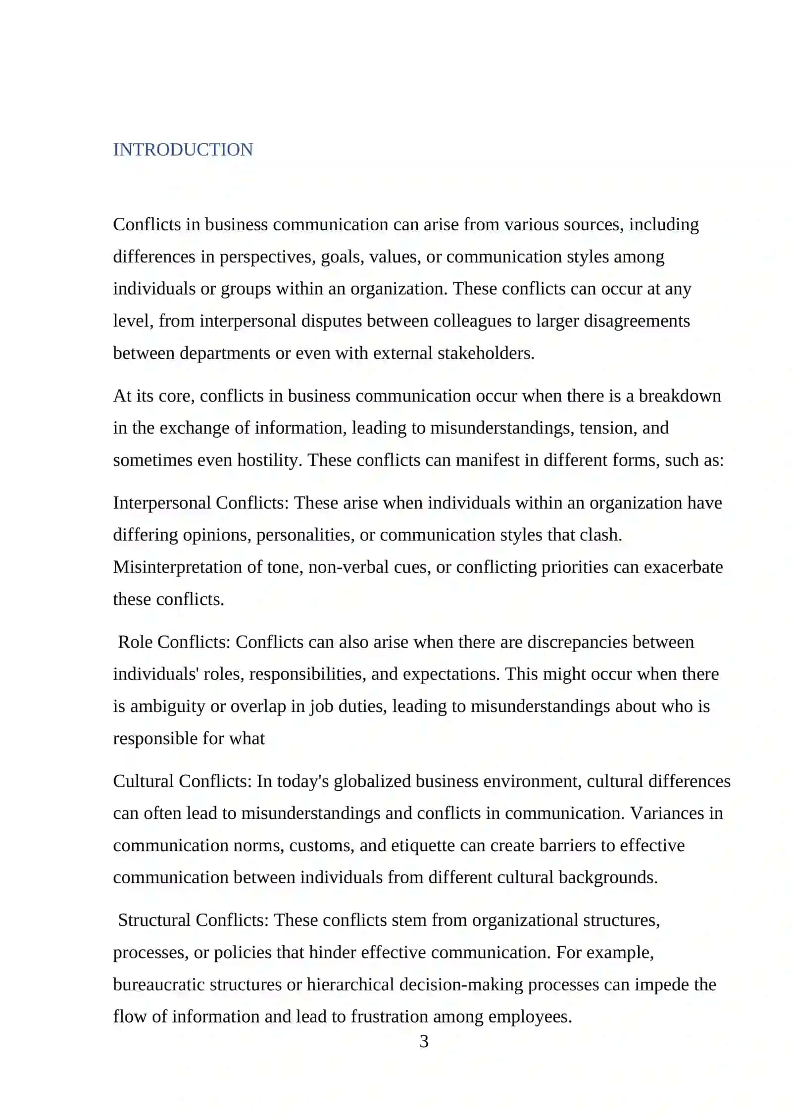 Conflicts in Business Communication 3