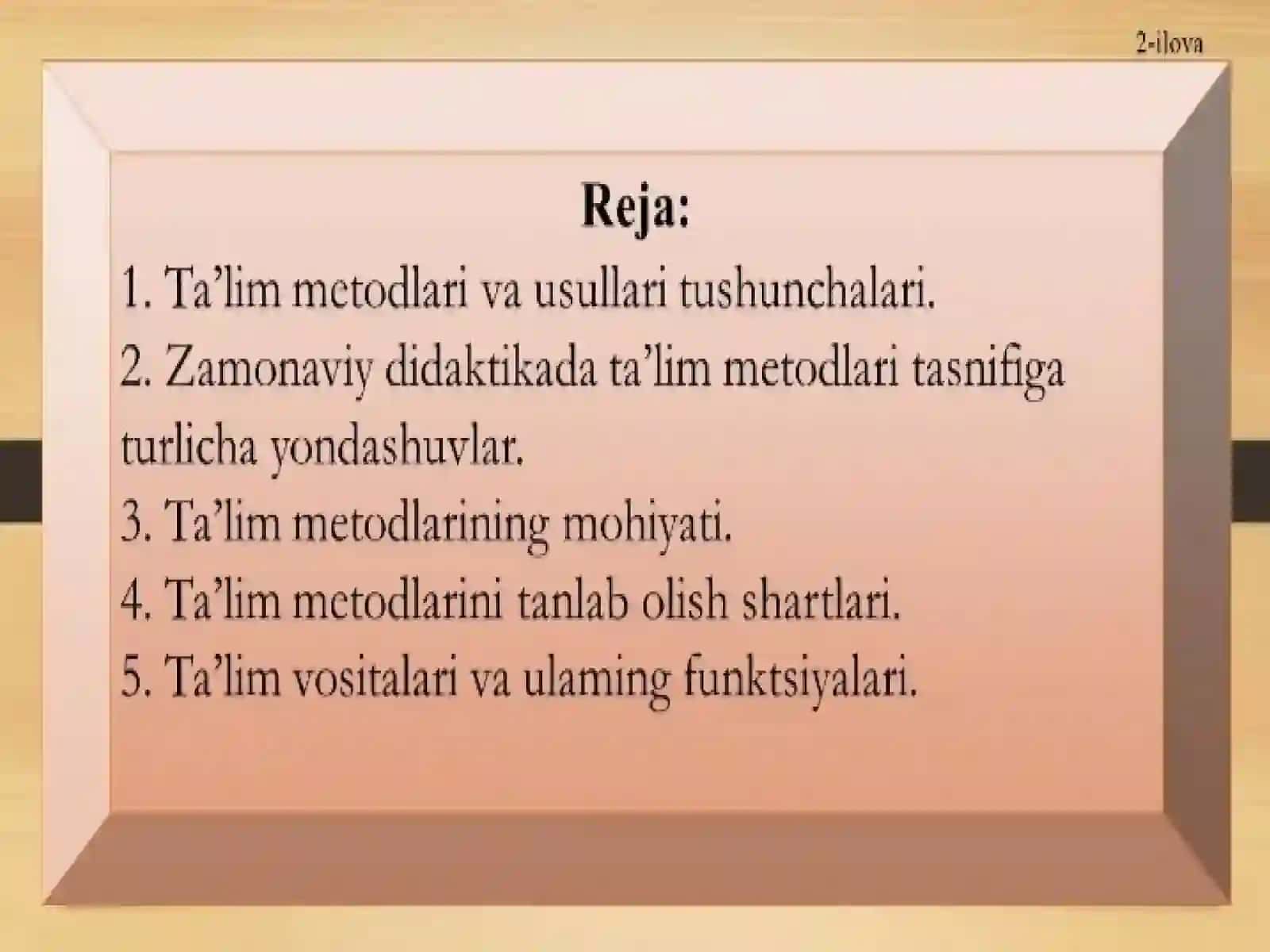 Boshlangʻich taʼlim pedagogikasi fanidan Mustaqil ishi 3