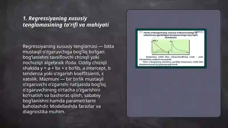 Regressiyaning xususiy tenglamasining yozilishi va elastikning xususiy koeffisientini aniglash 3