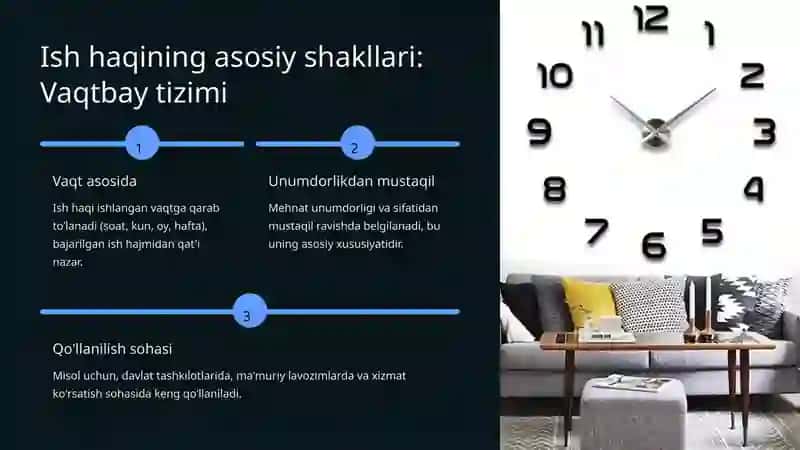 Ish haqini tashkil etish shakllari va tizimlari 3
