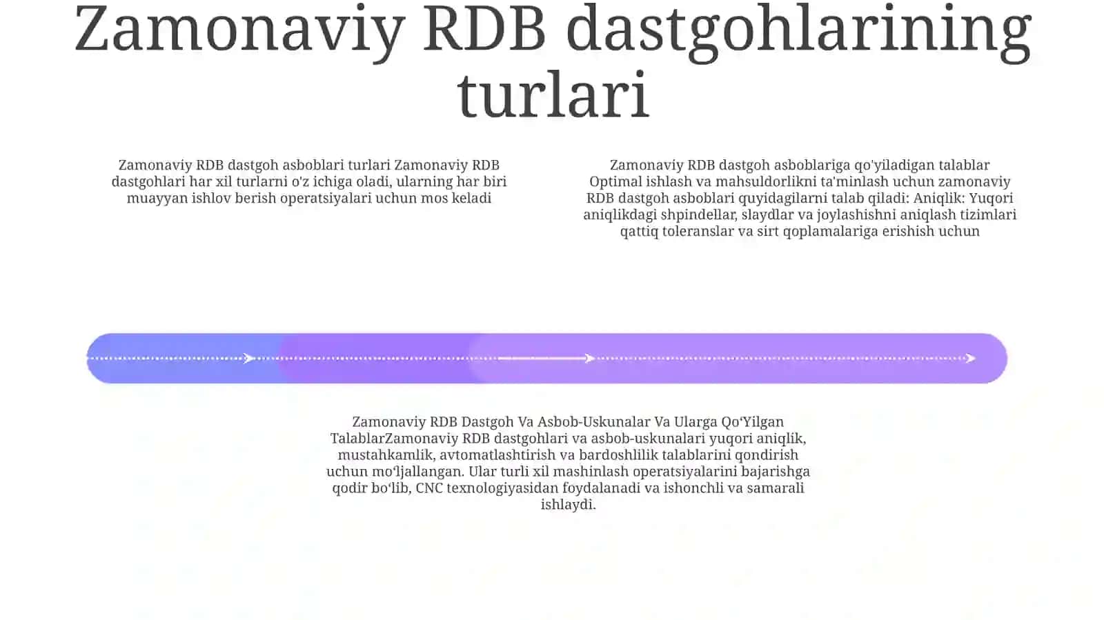 Zamonaviy Rdb Dastgoh Va Asbob-Uskunalar Va UlargaQoʻYilganTalablar 3