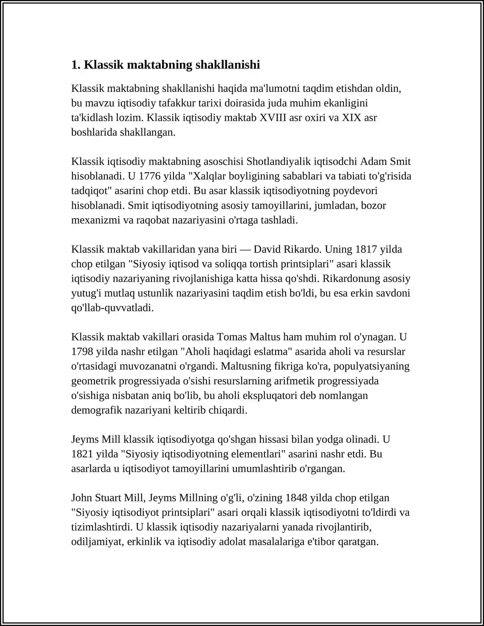 ANGLIYA VA FRANSIYADA KLASSIK MAKTABNI PAYDO BO'LISHI 3