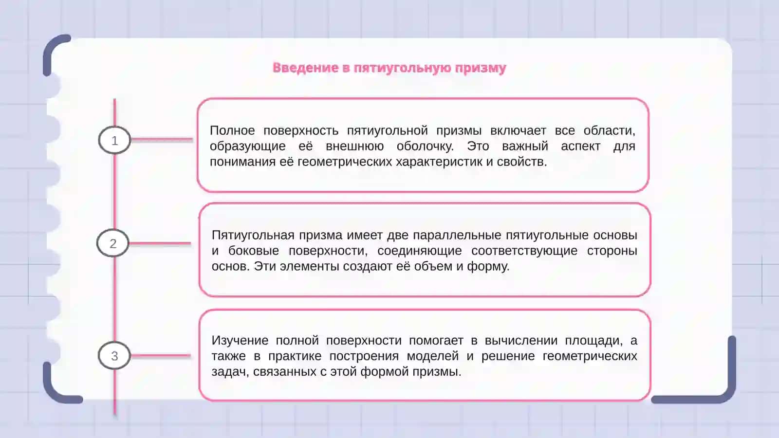 Полное поверхность пятиугольной призмы 3