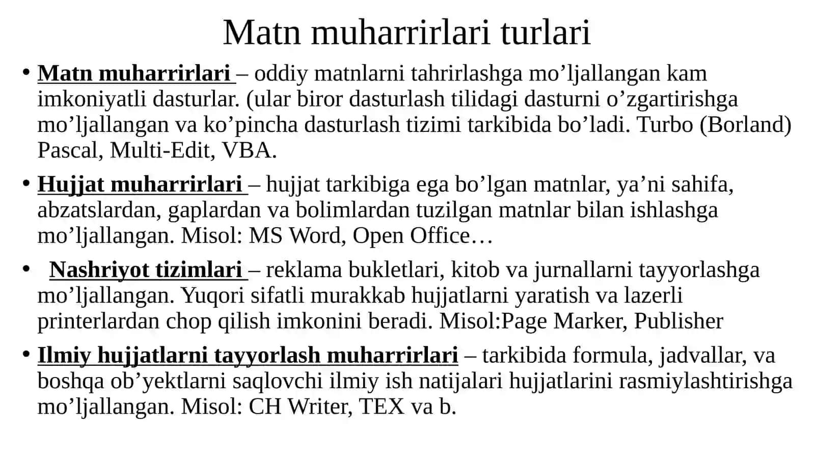 Zamonaviy matn muharrirlari 3