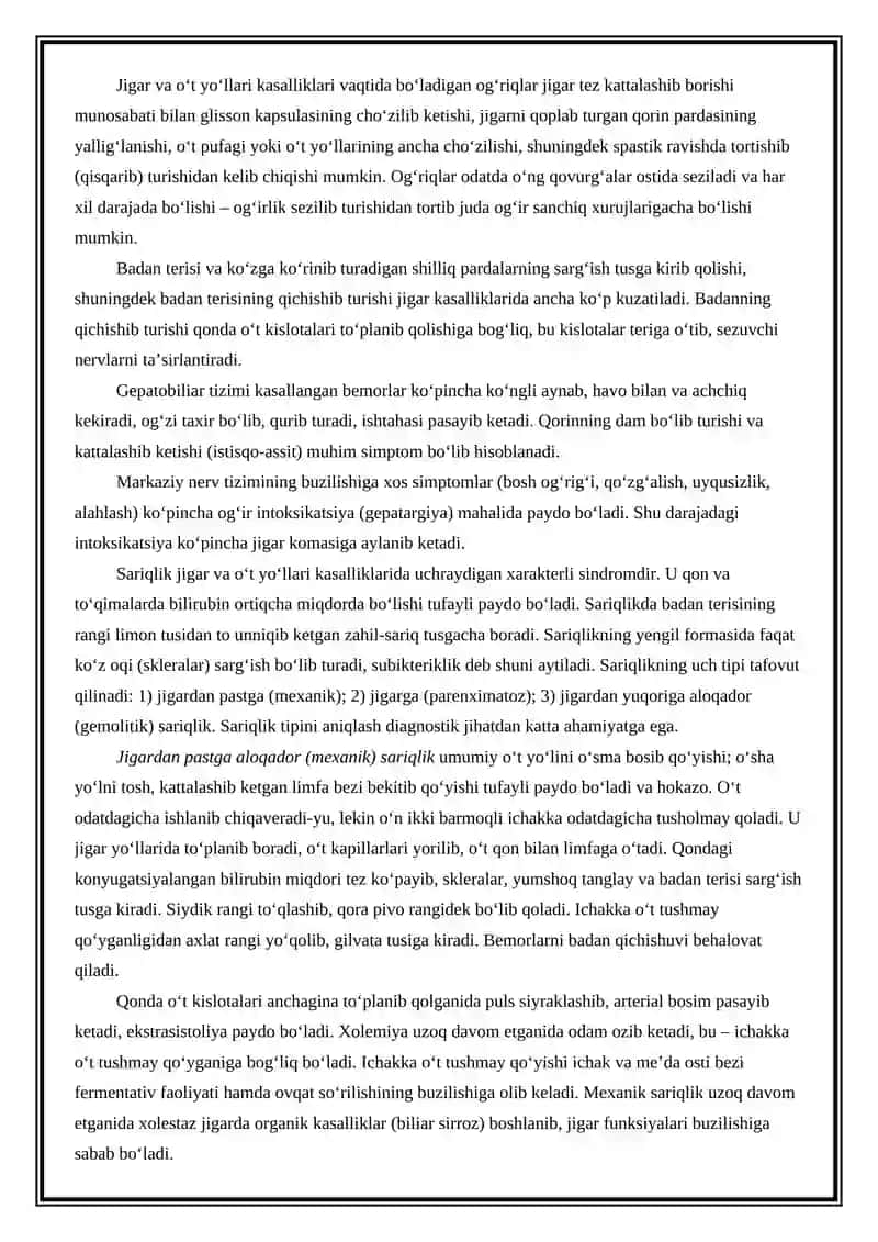 Jigar kasalliklari bolgan ayollarning reproduktiv salomatligi 3