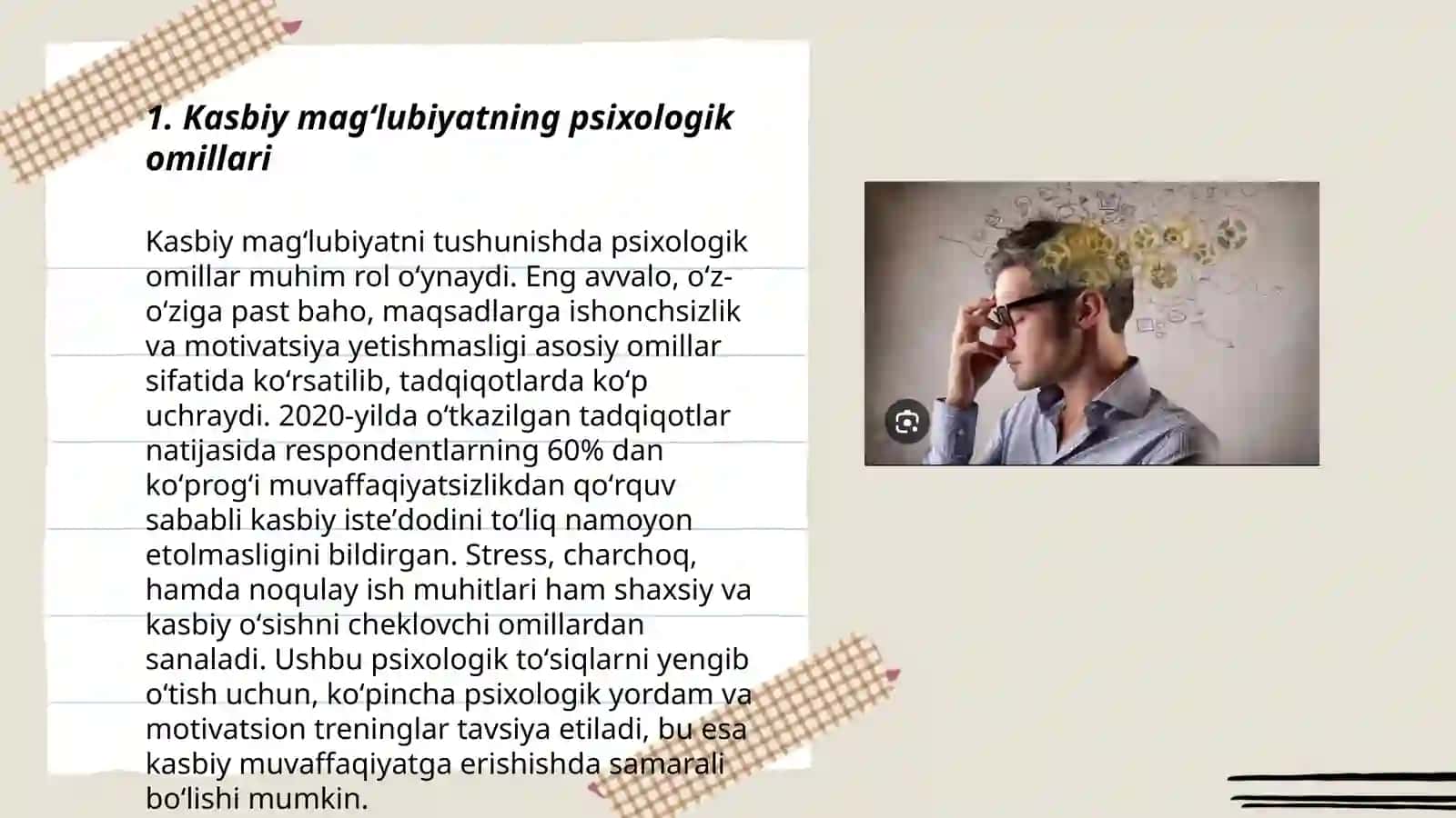 Kasbiy magʻlubiyat mohiyati va uni oldini olish yoʻllari 3