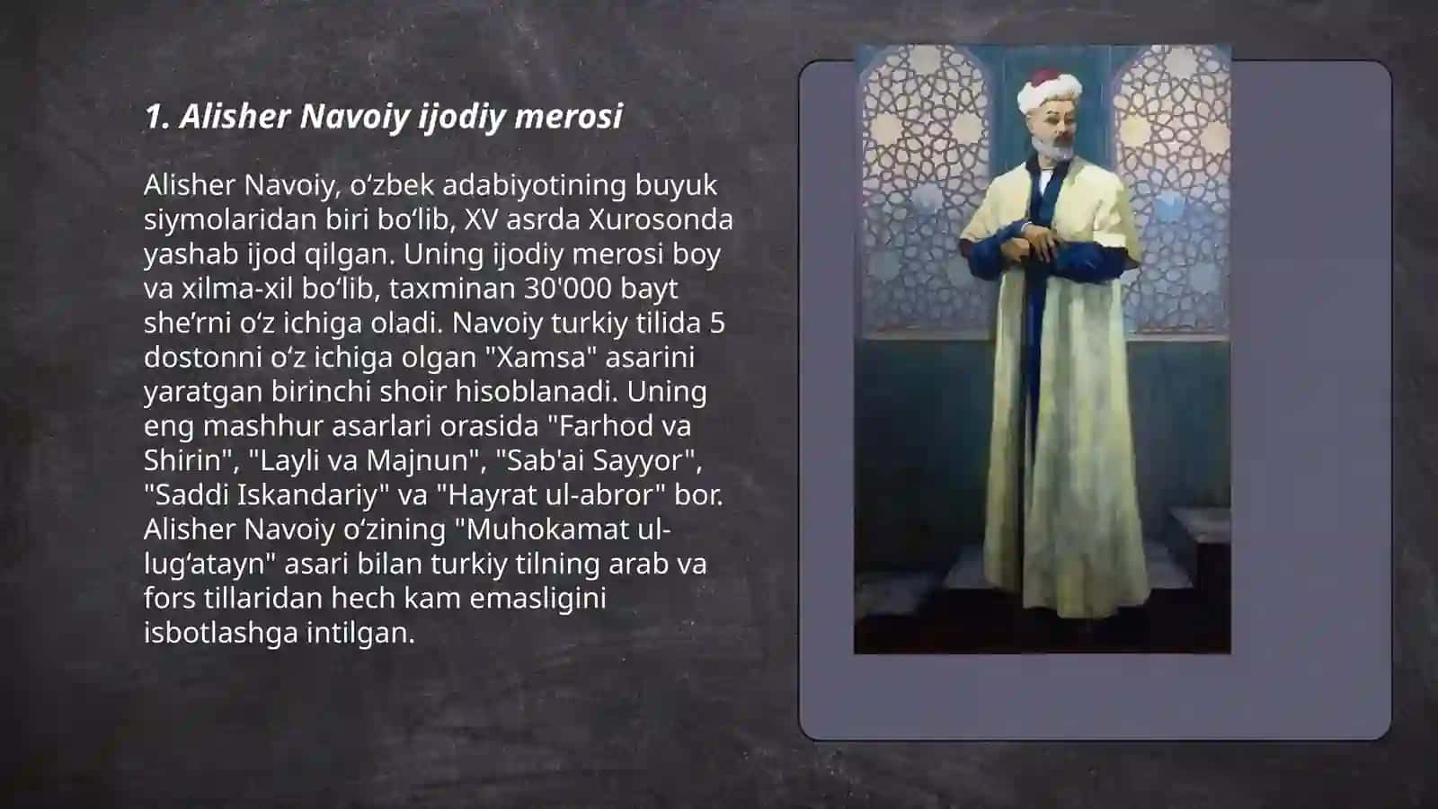 Alisher Navoiy ijodiy merosi 3