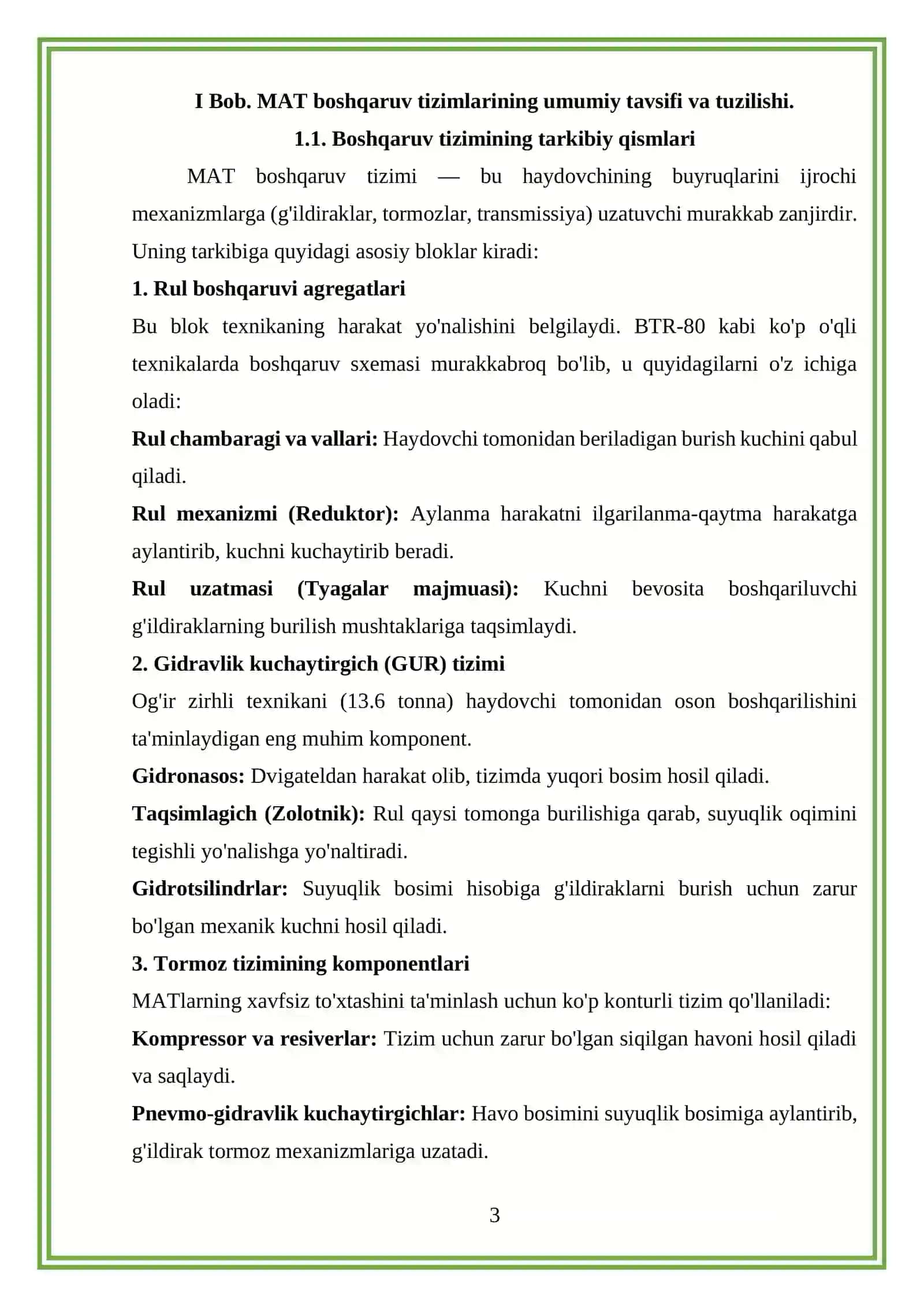 MATning boshqaruv qo'llanmalari va dasturlari 3