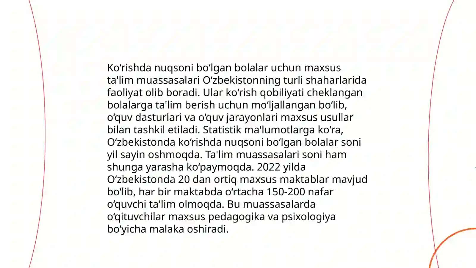 Ko'rishda nuqsoni bo'lgan bolalarda tarbiyaviy faoliyatni tashkil etish asoslari 3