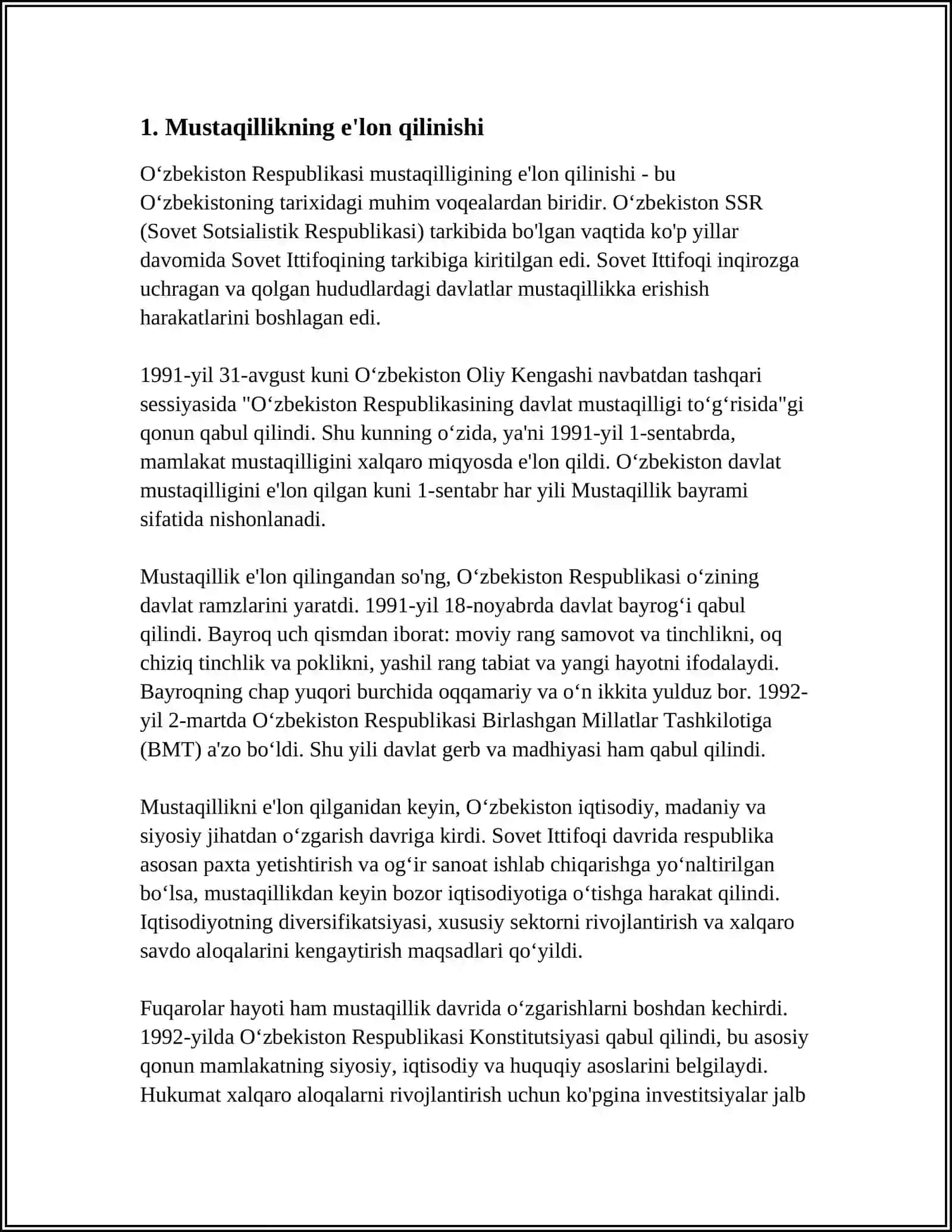 MUSTAQILLIK DAVRI 3