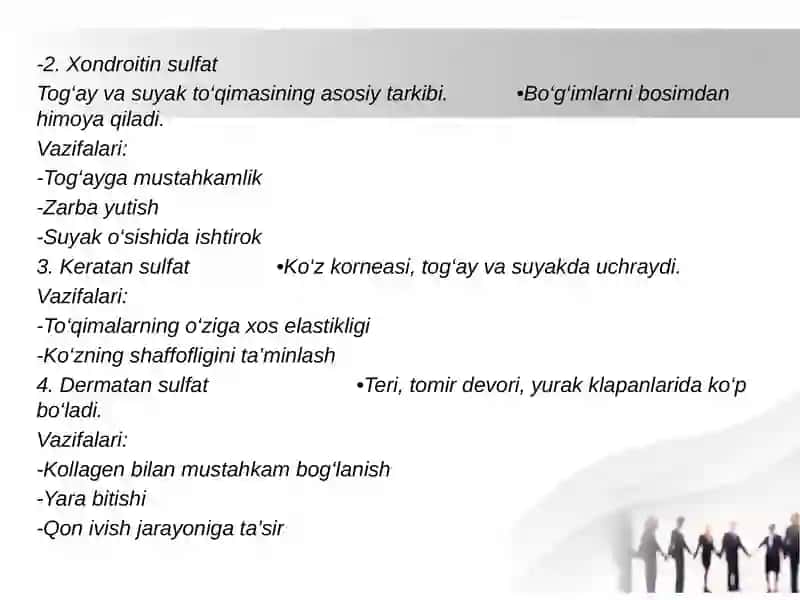 mustaqil ish geteropolisaxaridlar kasalliklar gidrofil gialin kislota 3