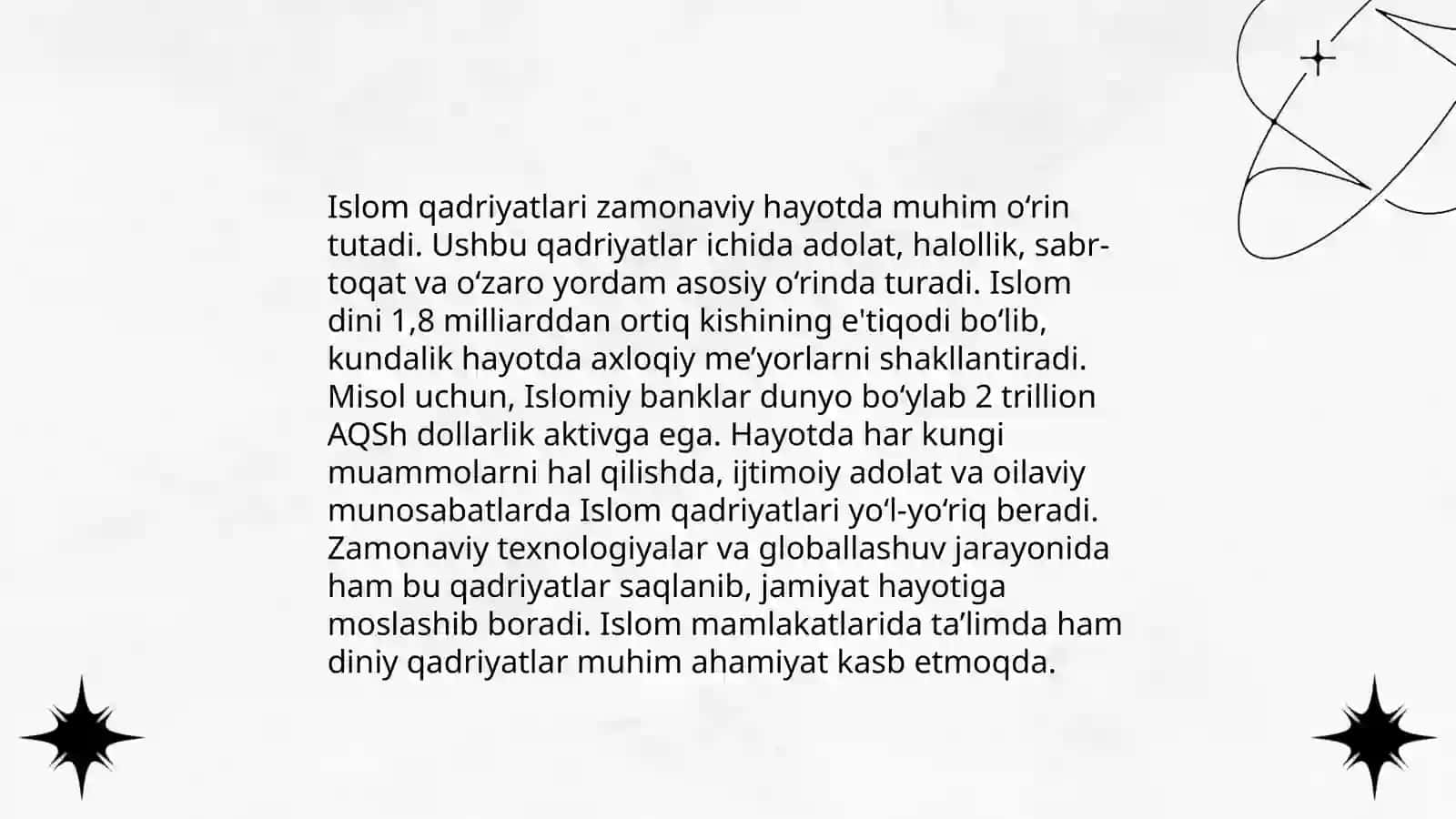 Islom qadriyatlari va ularning zamonaviy hayotdagi roli 3