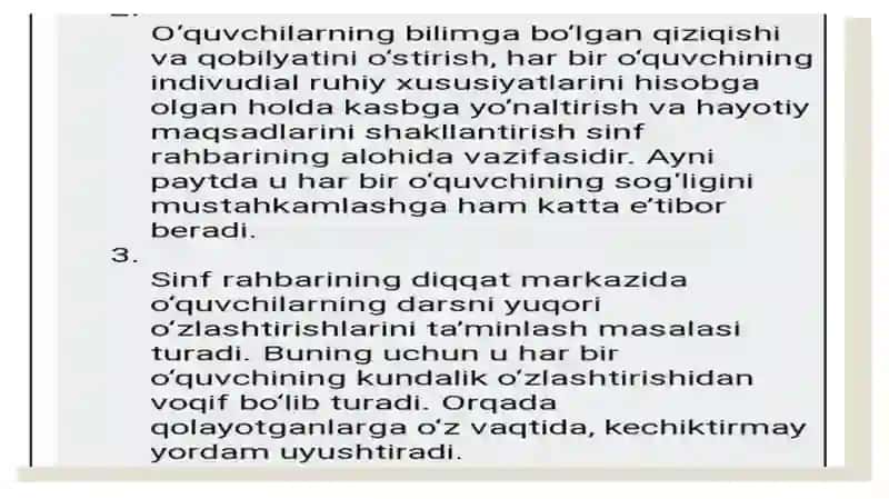OʻQUVCHILARNING OʻQUV FAOLYATI SAMARADORLIGINI OSHIRISH BORASIDA SINF RAHBARINING ISHLARI 3
