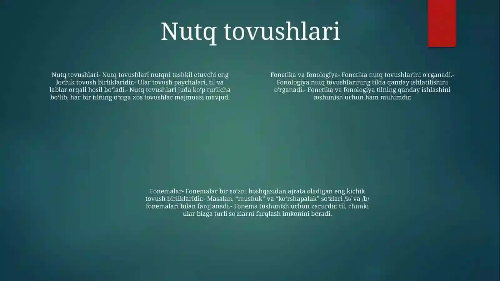 Fonetika Va Fonologiya 3