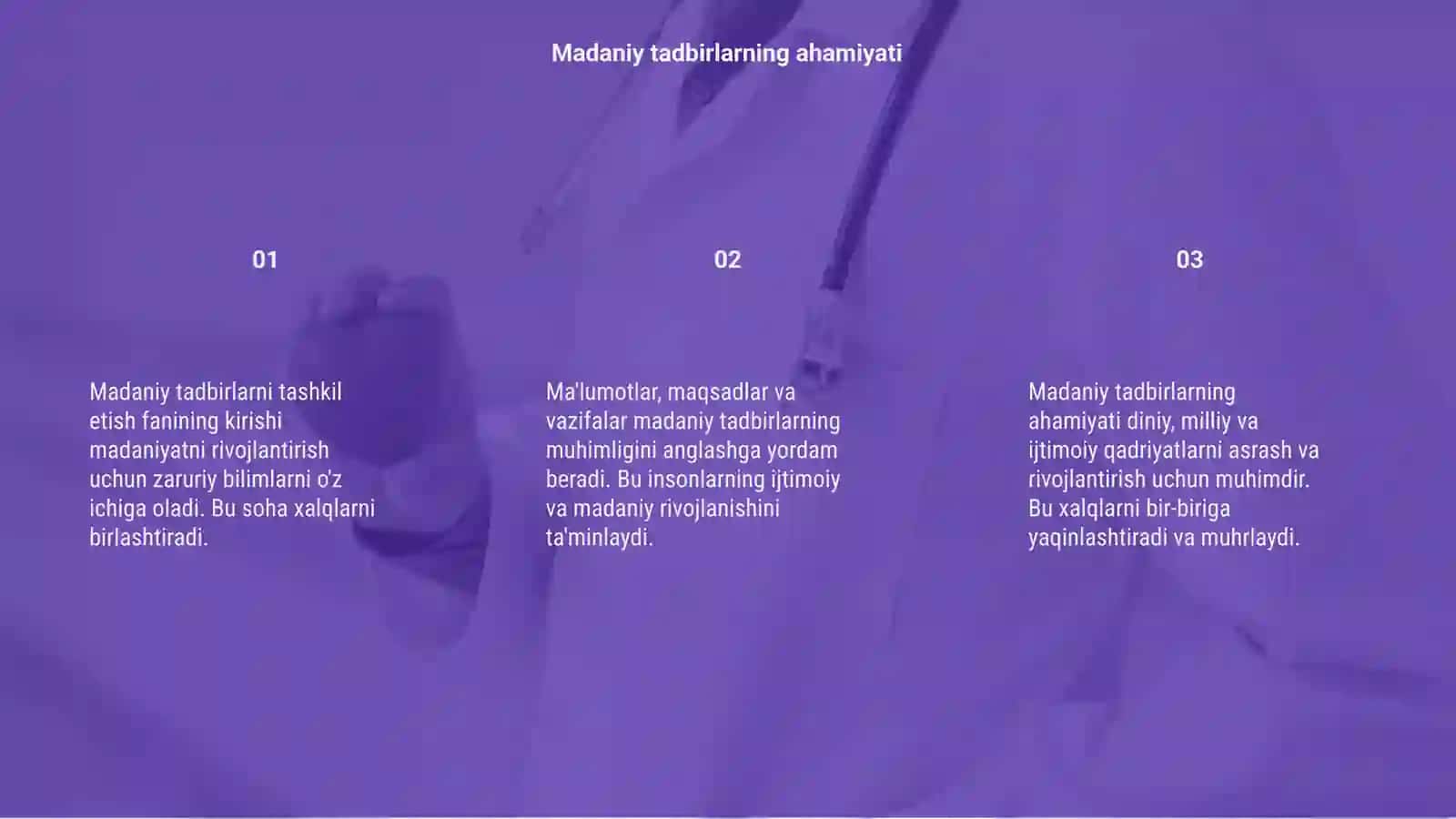 Madaniy tadbirlarni tashkil etish faniga kirish maqsad va vazifalari 3