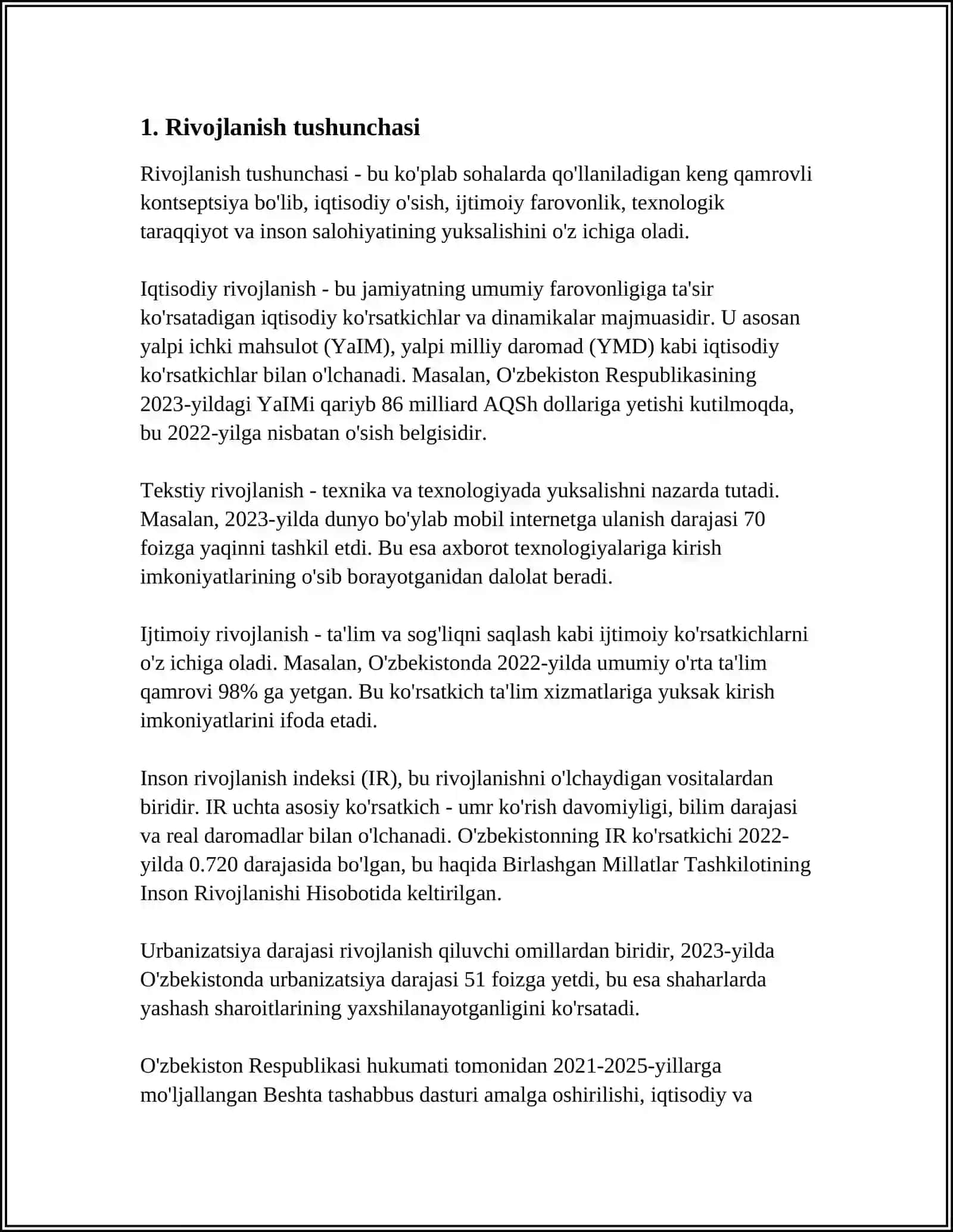 RIVOJLANISHNI UMUMIY QONUNLARI VA KATEGORIYALARI 3
