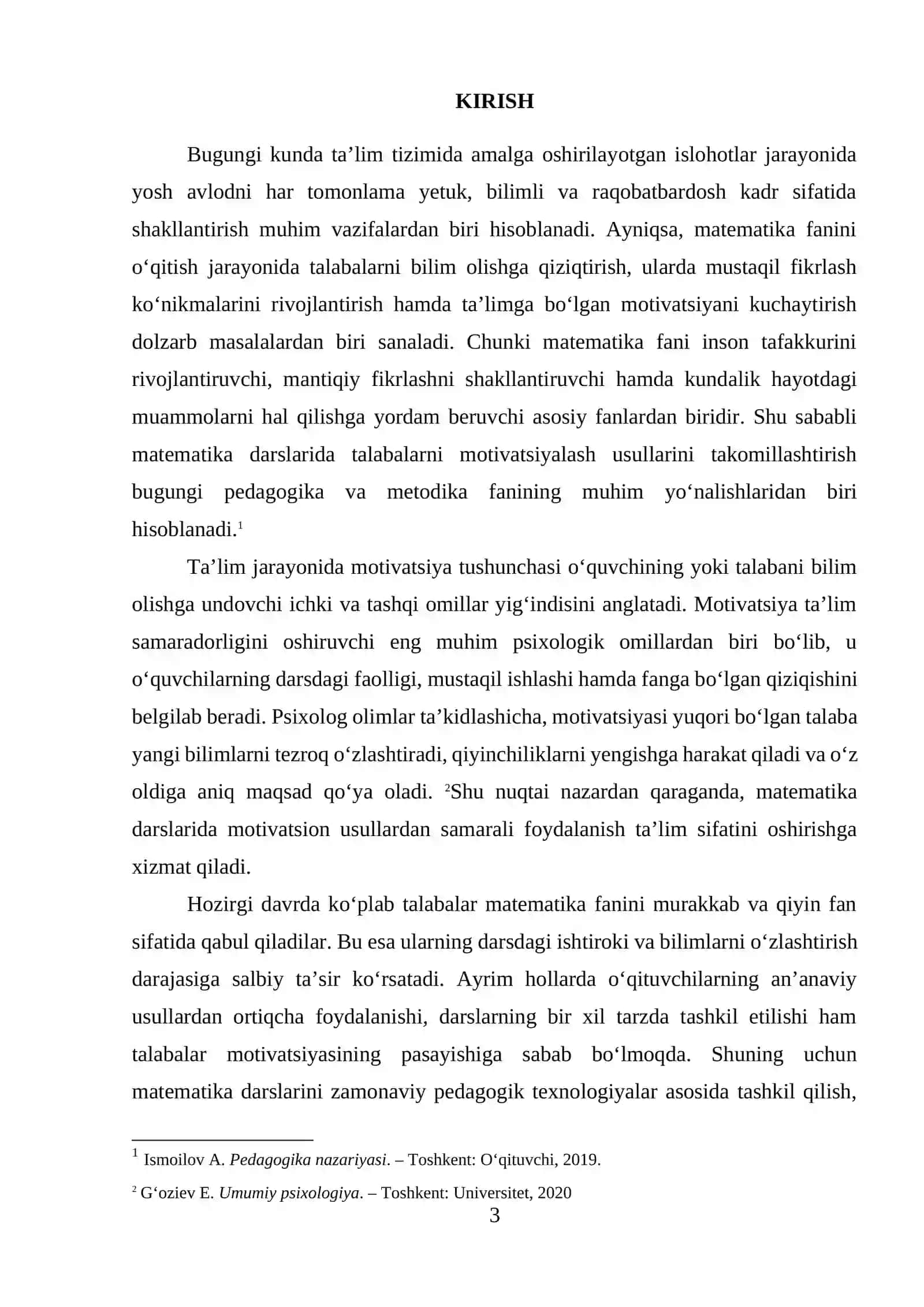 Matematika darslarida talabalarni motivatsiyalash usullari 3