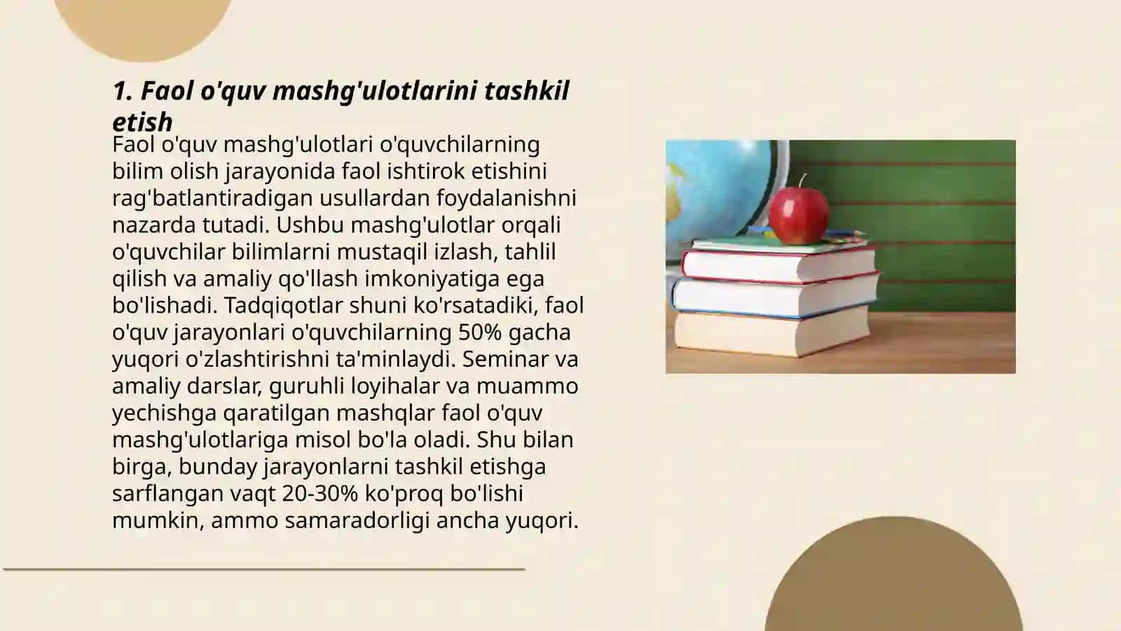 Faol O'quv Mashg'ulotlari va Texnologiyalari 3