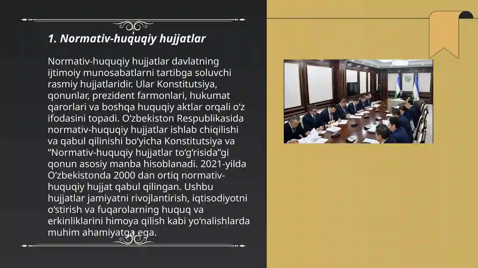 Davlat boshqaruvida qoʻllaniladigan hujjatlarning turlari 3