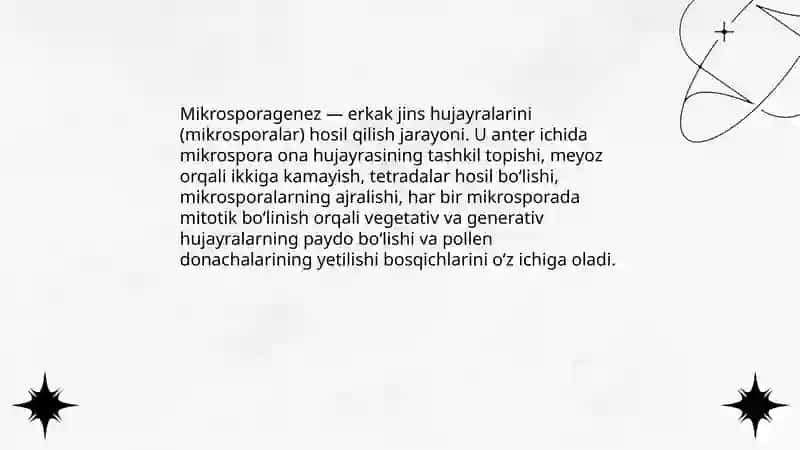 Mikrosporagenez haqida tushuncha 3