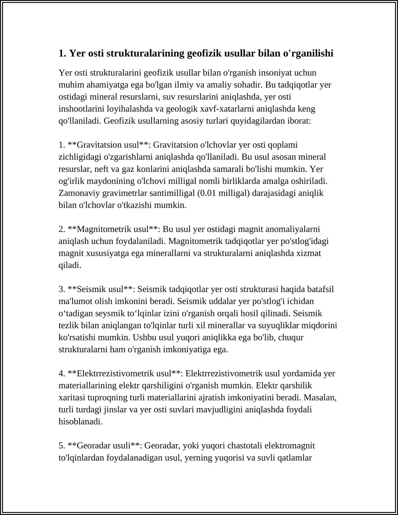 GEOTEXNIKA MUHANDISLIGI FANINI GEOFIZIKA FANI BILAN BOG’LIQLIGI 3