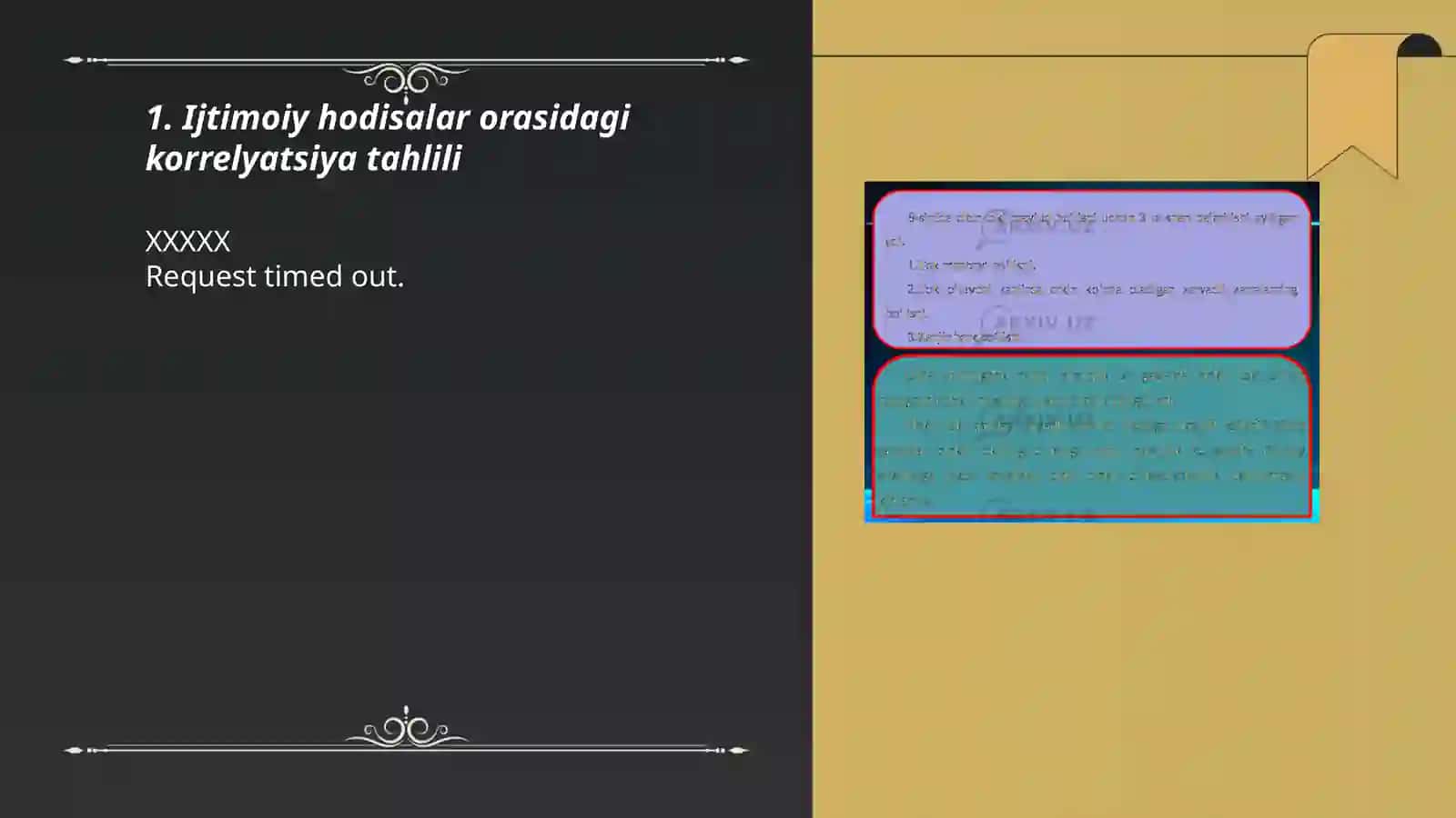 Ijtimoiy hodisalar oʻrtasidagi bogʻliqlikni statistik oʻrganiw 3