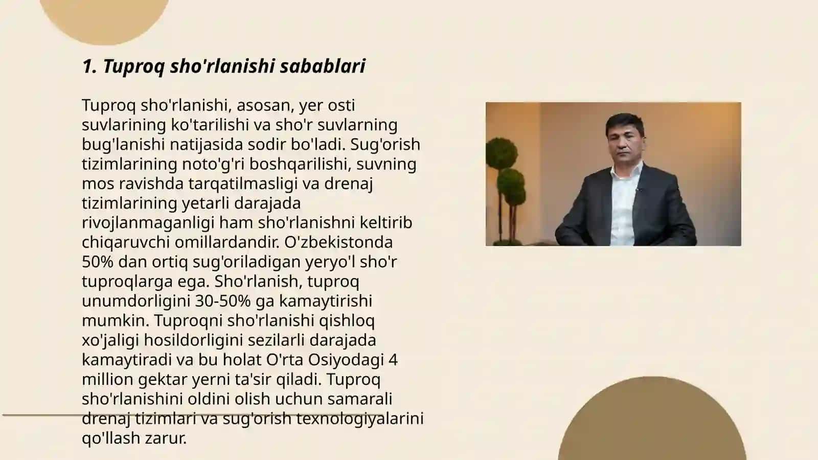 Tuproq shòrlanishi va ularning agrokimyoviy xossalariga ko'rsatadigan ta'siri 3