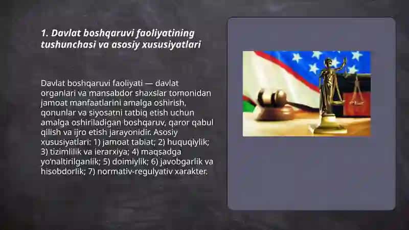 Davlat boshqaruvi faoliyatining shakllari tushunchasi va turlari 3