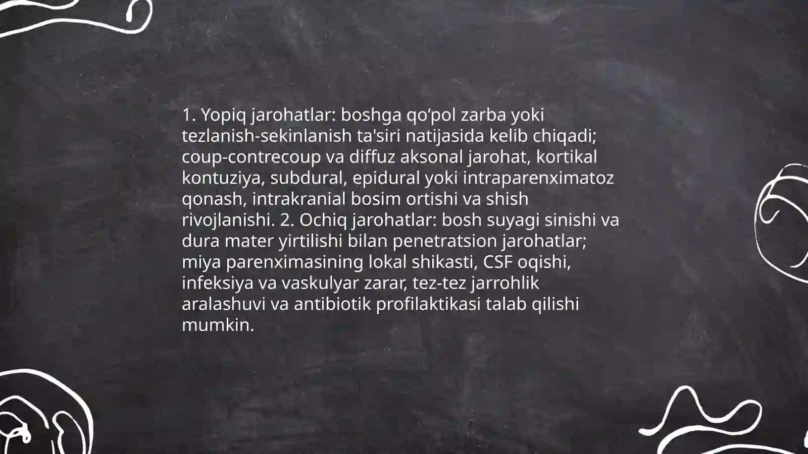 Bosh miyaning o'tkir jarohatlari 3