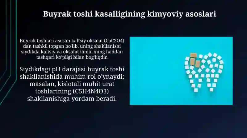 Buyrak toshi kasalligining kimyoviy asoslari 3