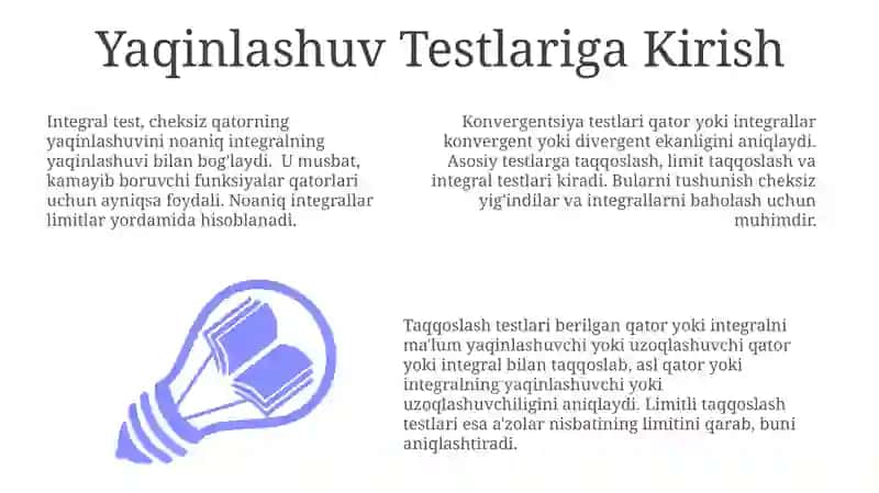 Integralning Yaqinlashish Alomatlari 3