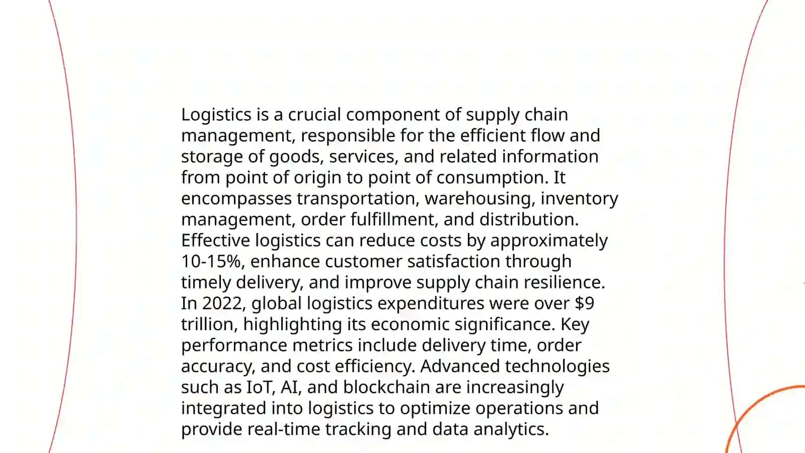 THE IMPORTANCE OF LOGISTICS IN BUSINESS 3