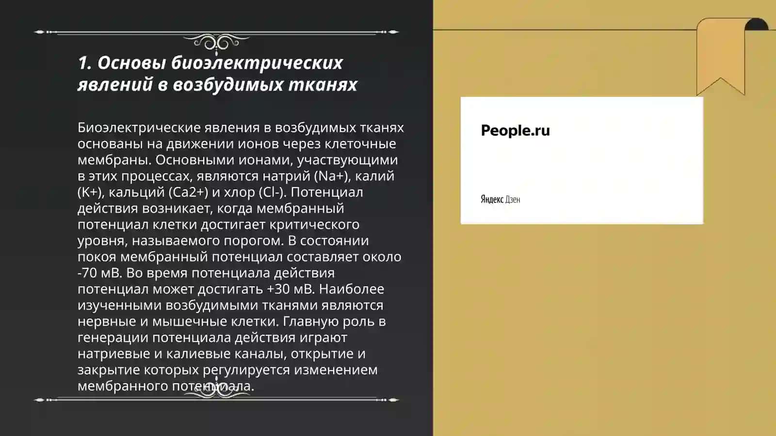 Биоэлектрические явления в возбудимых тканях (железах) 3