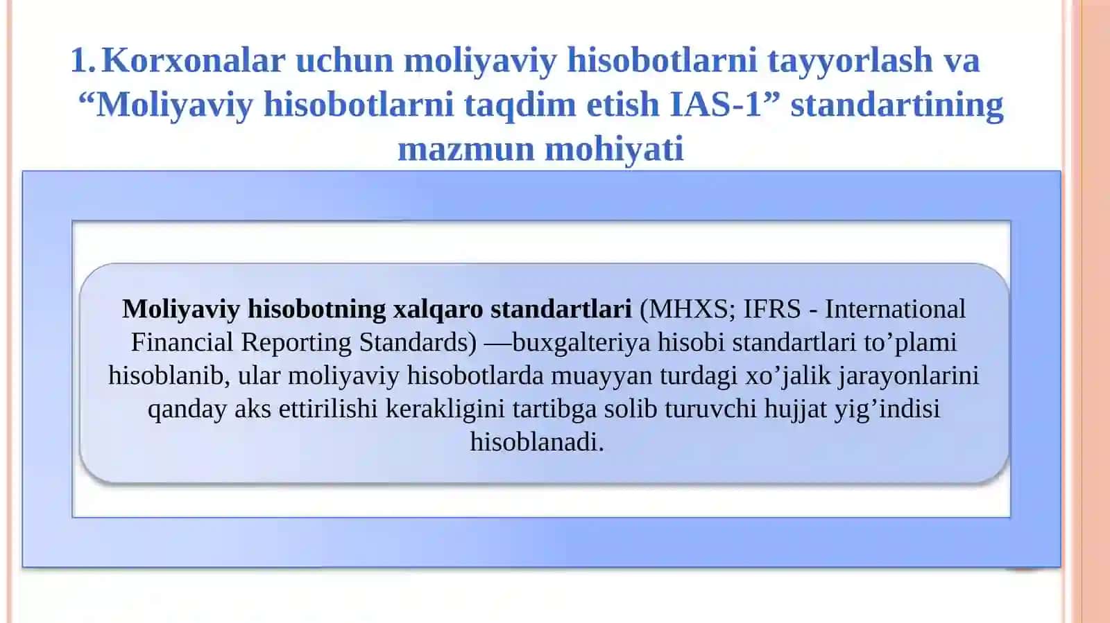 Moliyaviy hisobotlarni xalqaro buxgalteriya standartlarida taqdim etish 3