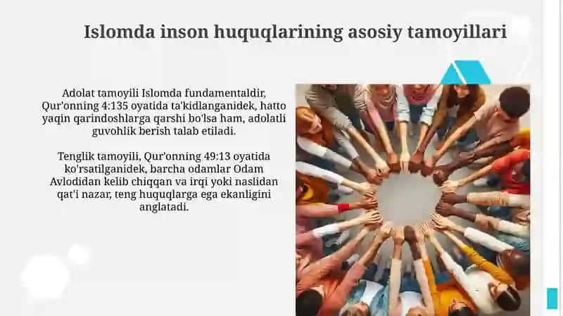 Islomda inson xuquqlari ximoyasi ijtimoiy tenglik adolat va tolerantlik 3